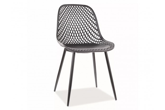 Chaise PVC structure métal noir Corrail