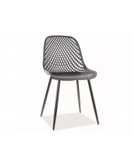 Chaise PVC structure métal noir Corrail