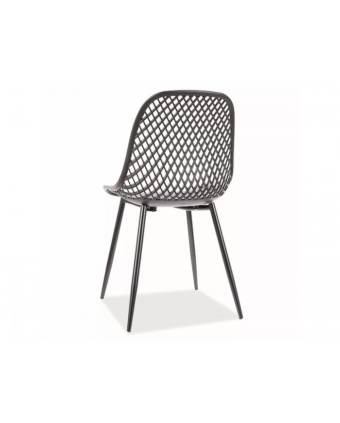 Chaise PVC structure métal noir Corrail