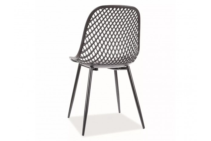 Chaise PVC structure métal noir Corrail