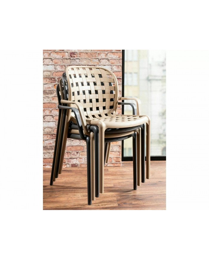 Chaise en PVC avec accoudoirs design Sprit II