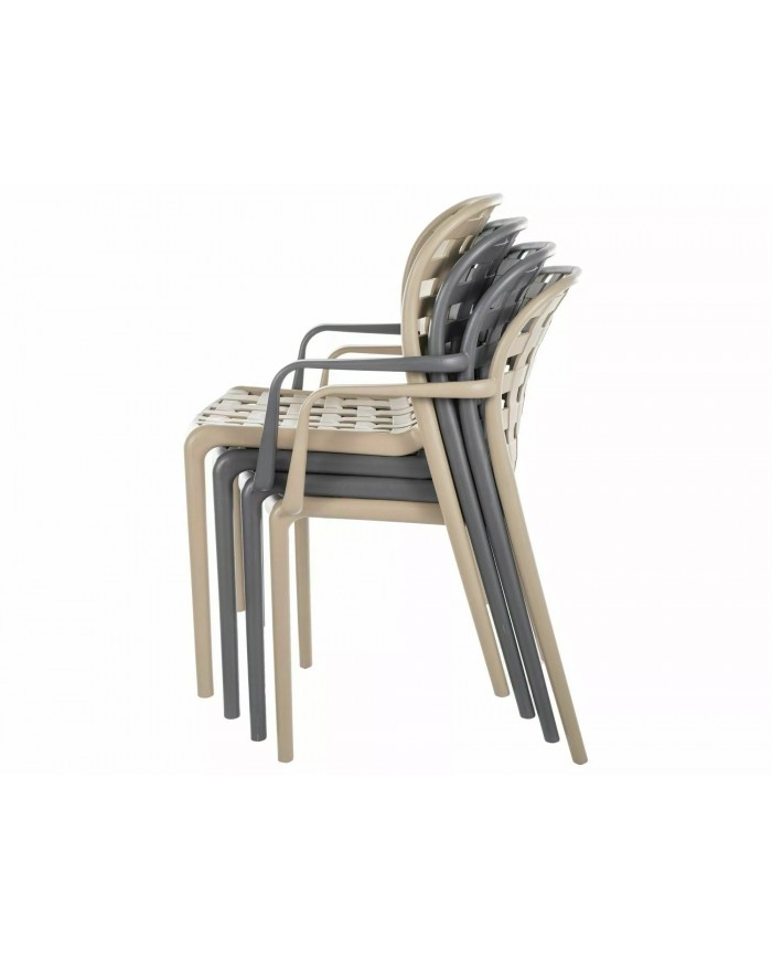 Chaise en PVC avec accoudoirs design Sprit II