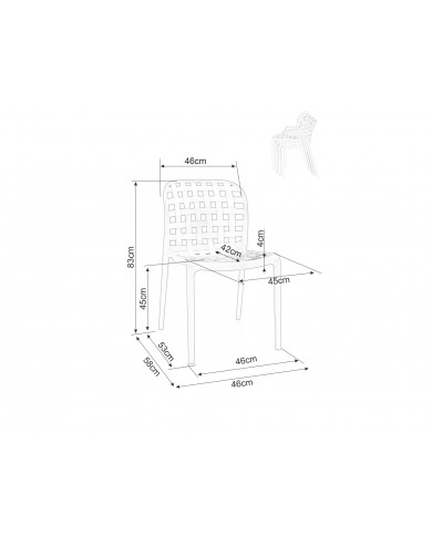 Chaise en PVC avec accoudoirs design Sprit II
