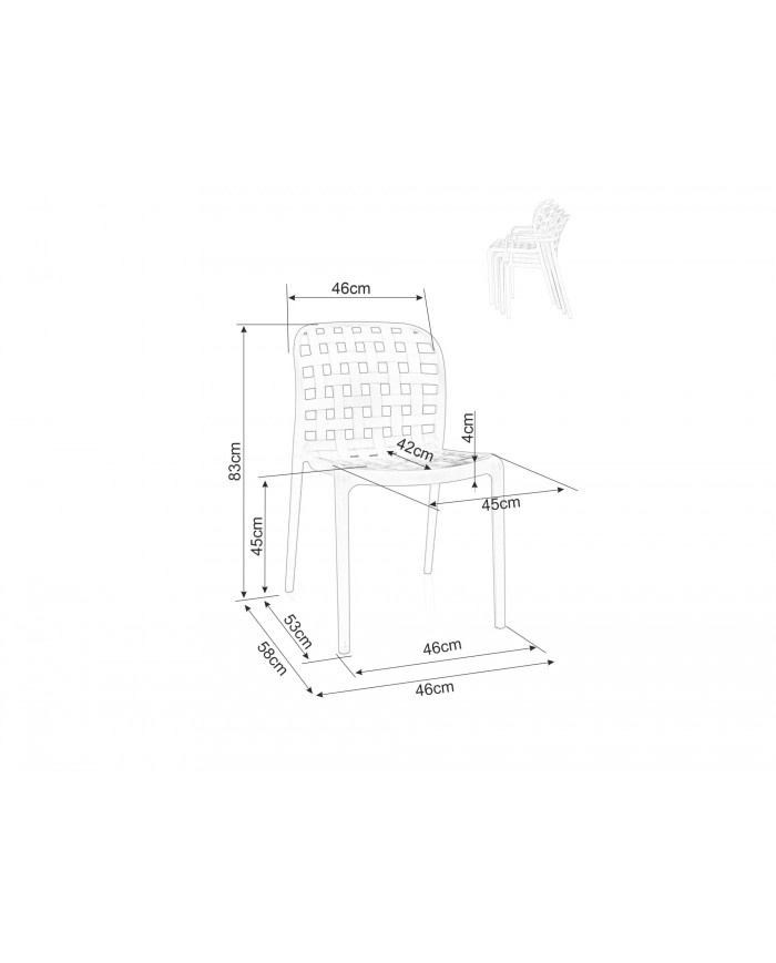 Chaise en PVC avec accoudoirs design Sprit II