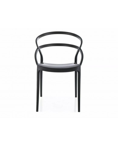 Chaise en PVC noir design Glis