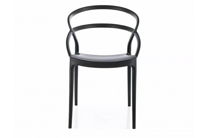 Chaise en PVC noir design Glis