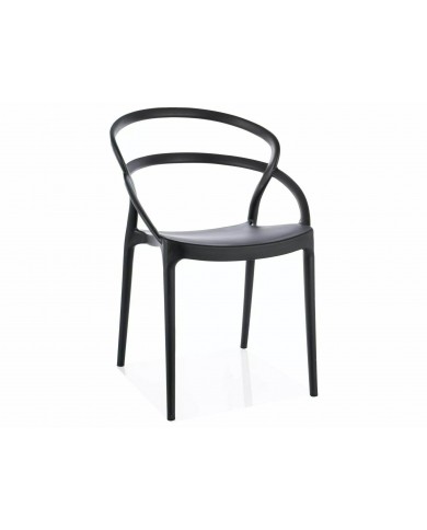 Chaise en PVC noir design Glis