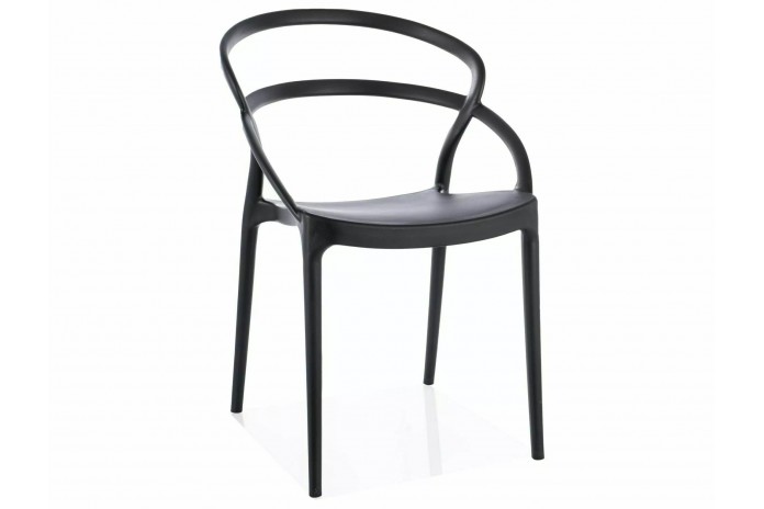 Chaise en PVC noir design Glis
