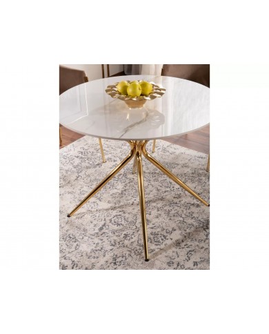 Table plateau rond céramique 90x90 cm Azalée