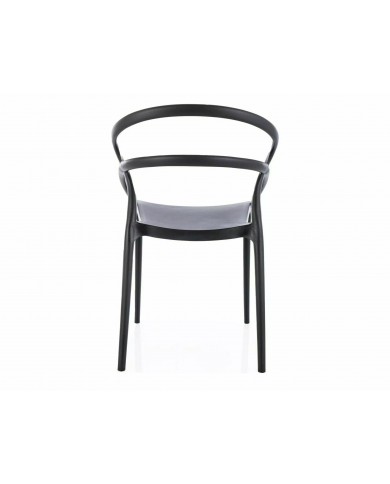 Chaise en PVC noir design Glis