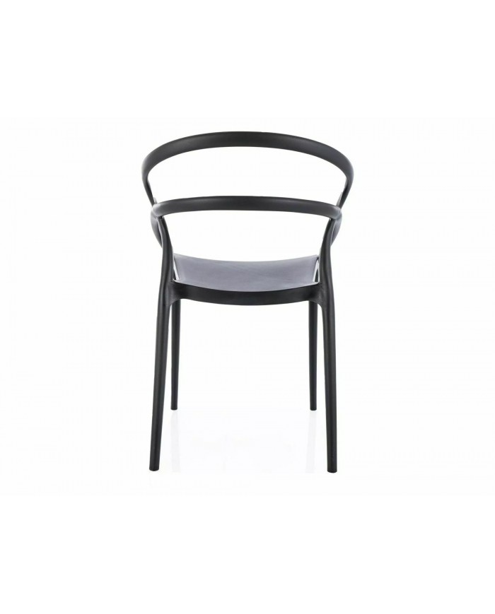 Chaise en PVC noir design Glis