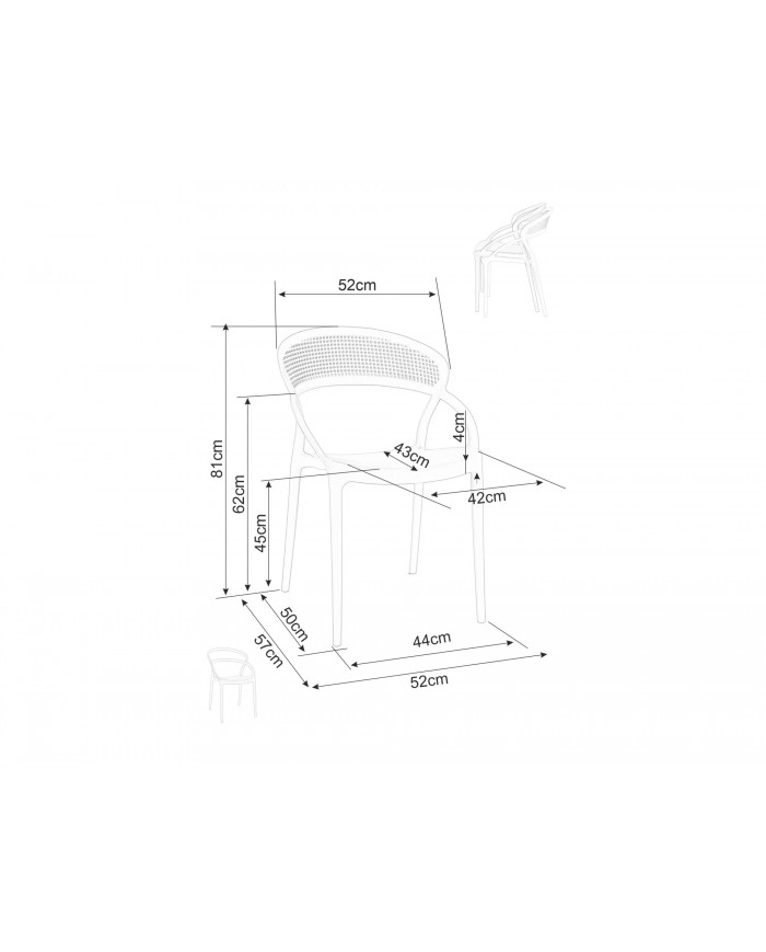 Chaise en PVC noir design Glis