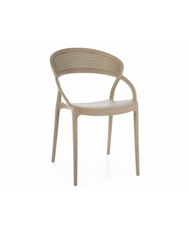 Chaise en PVC beige design Glis II