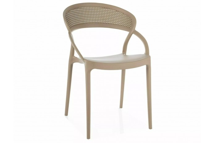 Chaise en PVC beige design Glis II