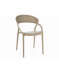 Chaise en PVC beige design Glis II