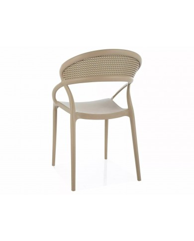 Chaise en PVC beige design Glis II