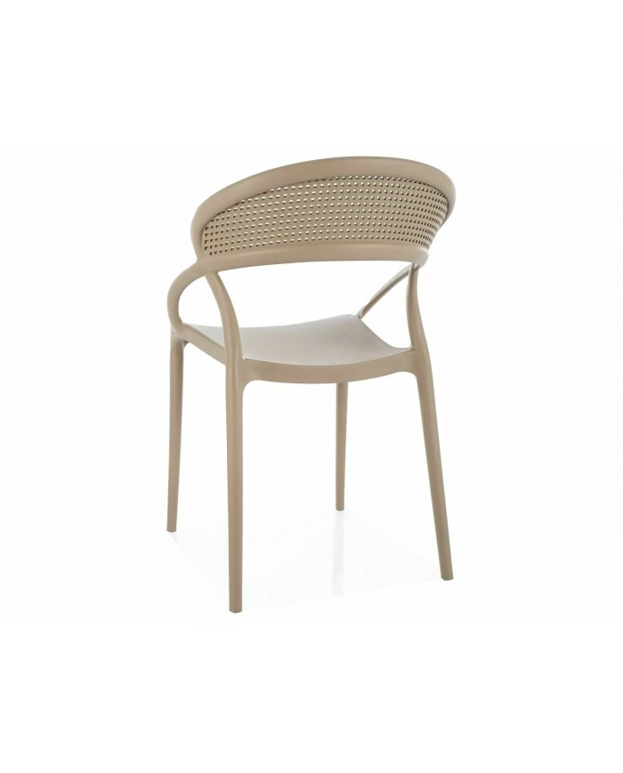 Chaise en PVC beige design Glis II
