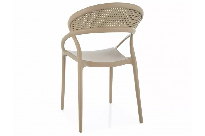 Chaise en PVC beige design Glis II