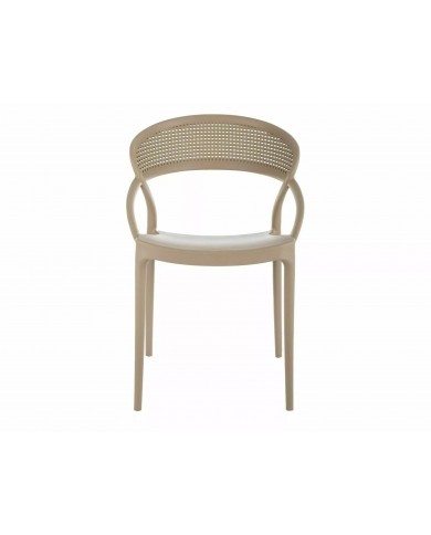 Chaise en PVC beige design Glis II