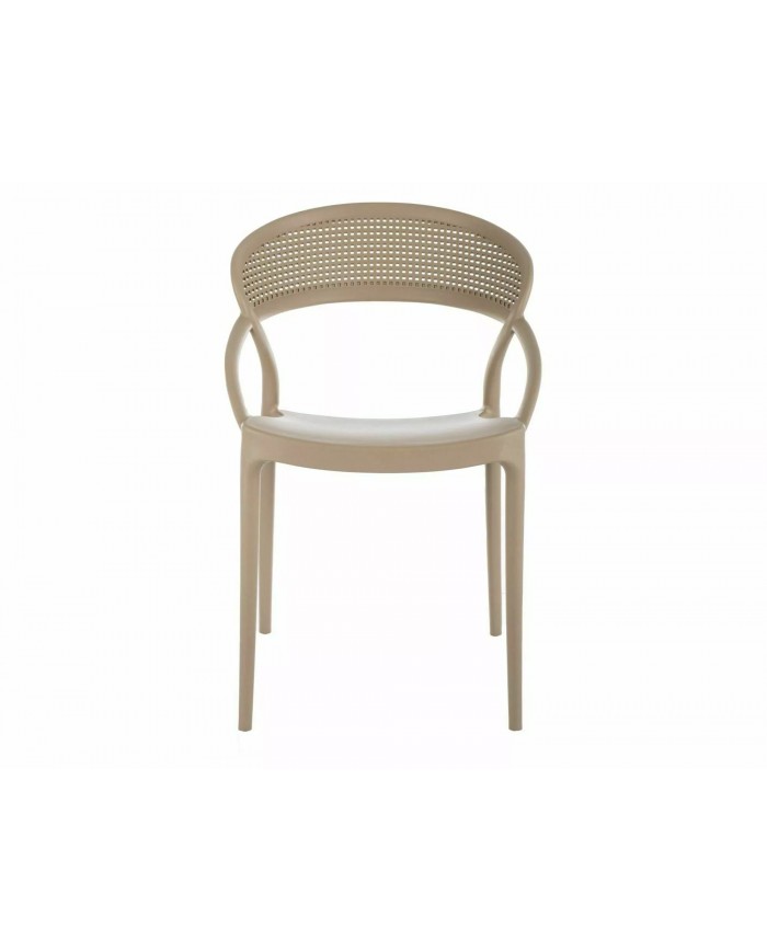 Chaise en PVC beige design Glis II