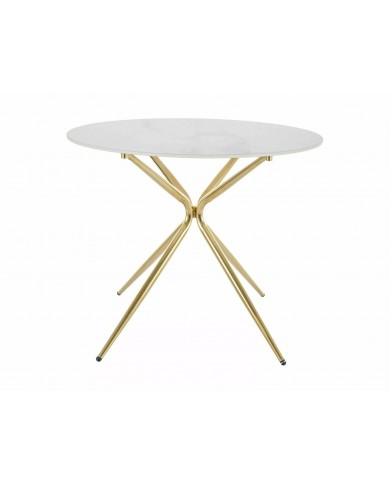 Table plateau rond céramique 90x90 cm Azalée
