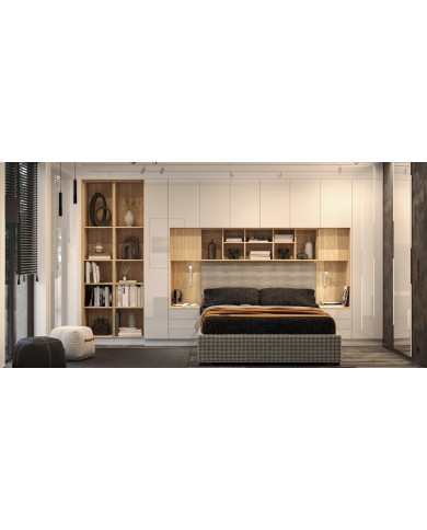 Lit pont 140×200 cm chêne huilé – Ambiance by mobiliandco