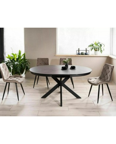 Table ronde extensible en céramique Braga 120(160)x120 cm