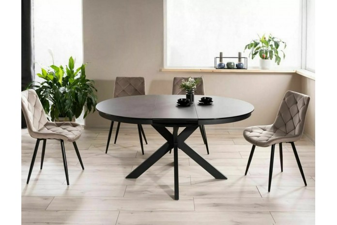 Table ronde extensible en céramique Braga 120(160)x120 cm