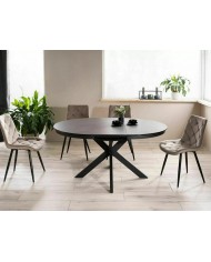 Table ronde extensible en céramique Braga 120(160)x120 cm