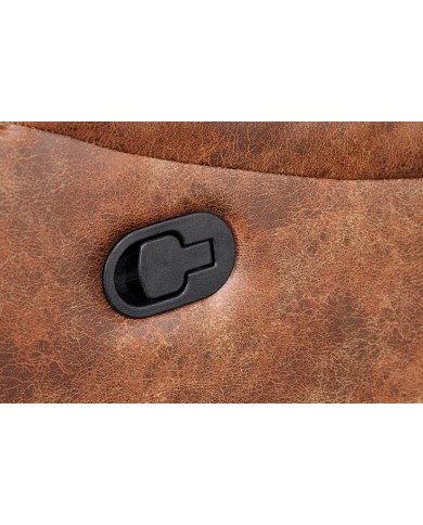 Fauteuil cinéma CANNES 2 places relax cuir écologique antique Brown