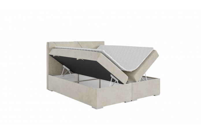 Lit Boxspring BELAZE – Design Élégant, Confort Exceptionnel, Rangement Intelligent