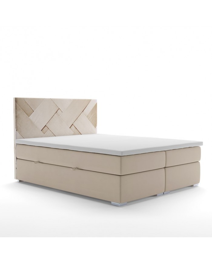 Lit Boxspring BELAZE – Design Élégant, Confort Exceptionnel, Rangement Intelligent