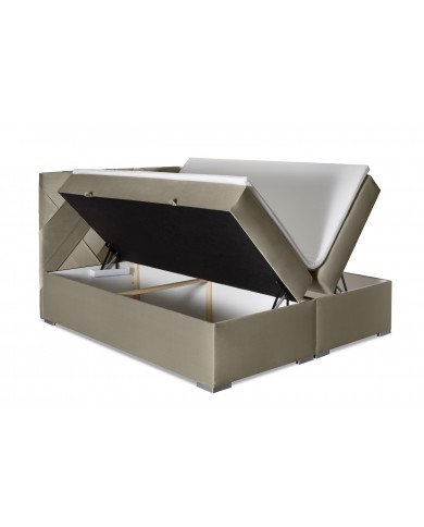 Lit Boxspring BELAZE – Design Élégant, Confort Exceptionnel, Rangement Intelligent