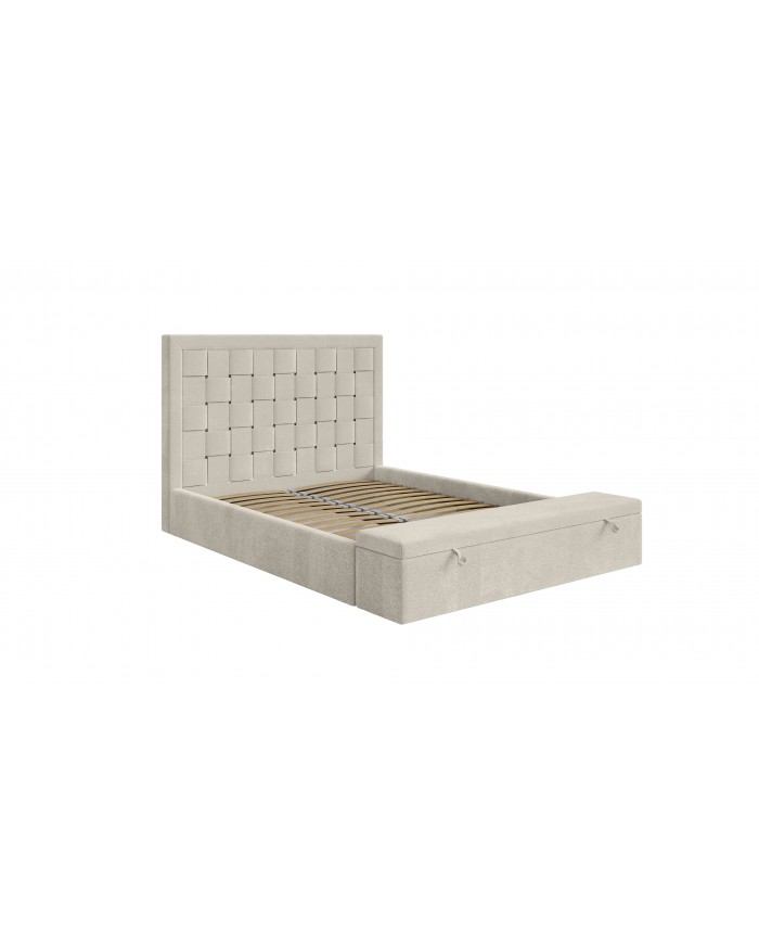 Lit TESSE – Design audacieux, sommier lattes et coffre de rangement intelligent