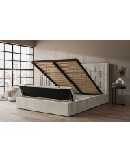 Lit TESSE – Design audacieux, sommier lattes et coffre de rangement intelligent