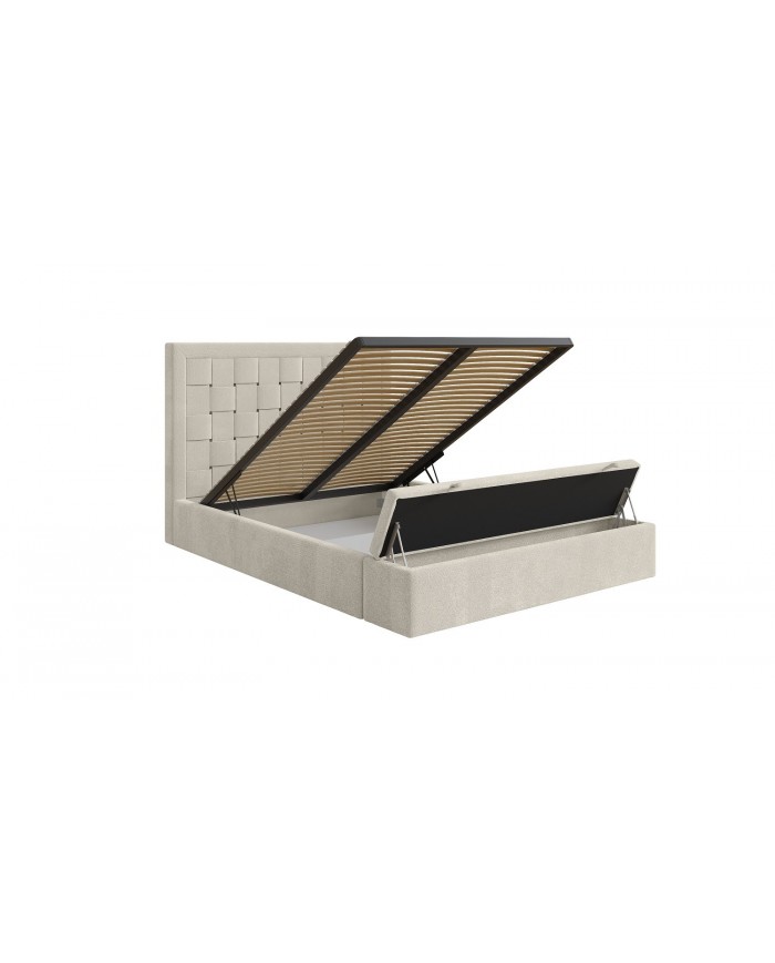 Lit TESSE – Design audacieux, sommier lattes et coffre de rangement intelligent