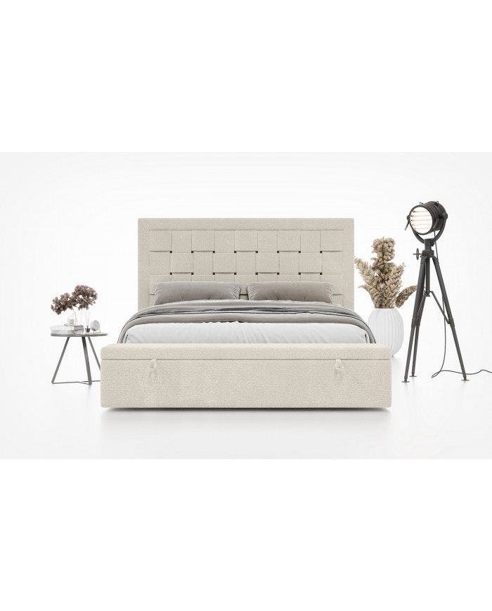 Lit TESSE – Design audacieux, sommier lattes et coffre de rangement intelligent