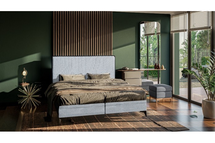 Lit ARSA avec sommier coffre latéral intégré : Confort, design et praticité dans un seul lit.