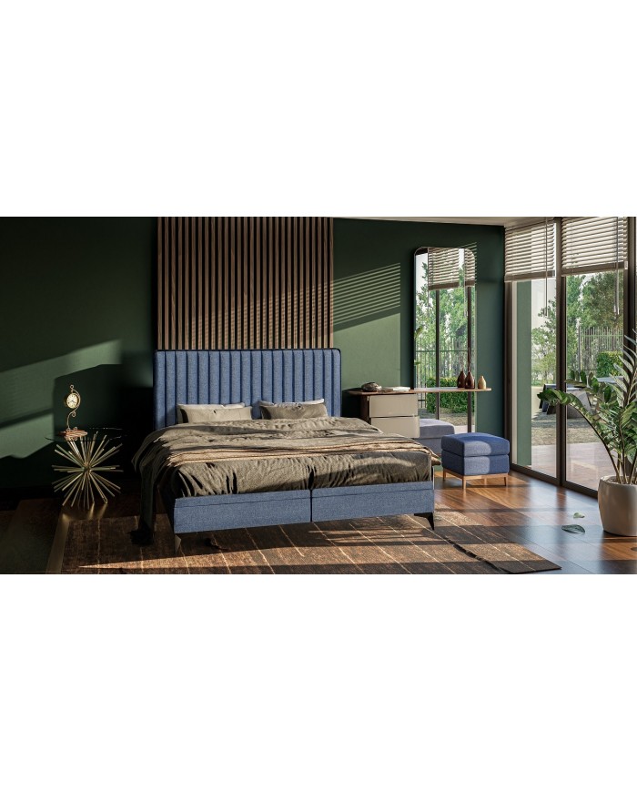 Lit ARSA avec sommier coffre latéral intégré : Confort, design et praticité dans un seul lit.