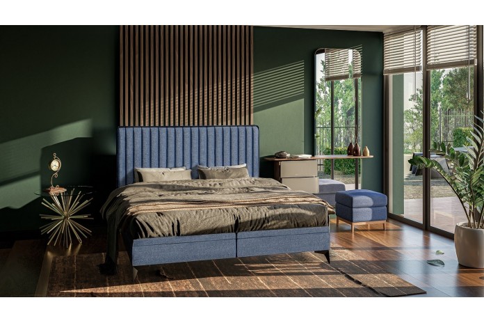Lit ARSA avec sommier coffre latéral intégré : Confort, design et praticité dans un seul lit.
