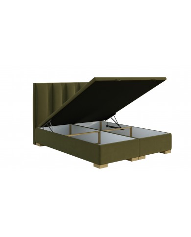 Lit  à sommier ouvrant intégré - Choix de tissus BELLA – Design Raffiné & Rangement Intégré