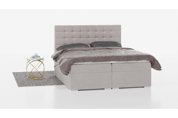 LIT BOXSPRING CLAUDIA – Élégance capitonnée & confort tout-en-un