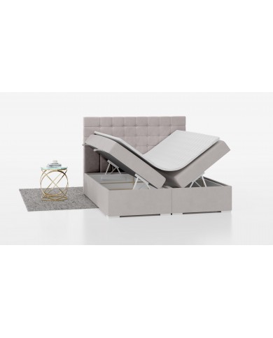 LIT BOXSPRING CLAUDIA – Élégance capitonnée & confort tout-en-un
