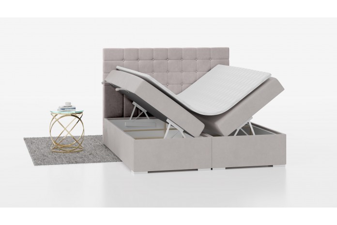 LIT BOXSPRING CLAUDIA – Élégance capitonnée & confort tout-en-un