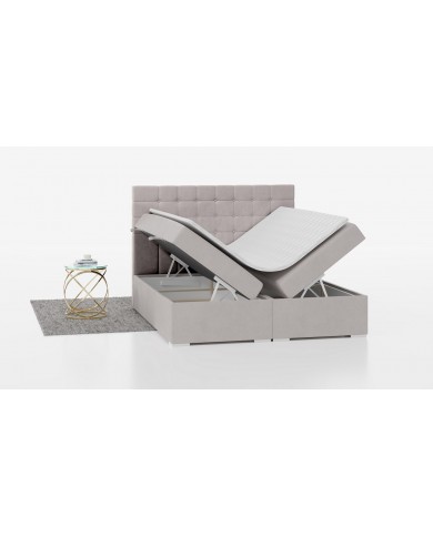 LIT BOXSPRING CLAUDIA – Élégance capitonnée & confort tout-en-un