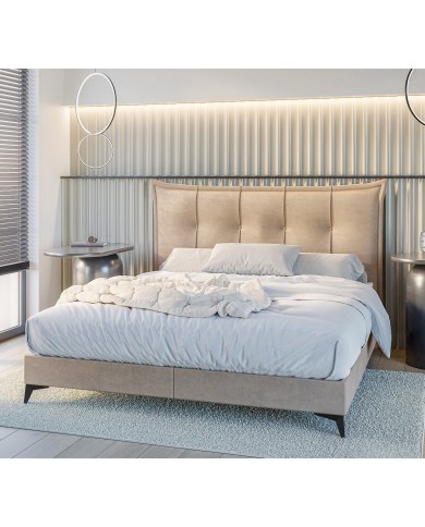 LIT BOXSPRING FOXY – Élégance structurée & confort haut de gamme