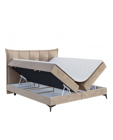 LIT BOXSPRING FOXY – Élégance structurée & confort haut de gamme