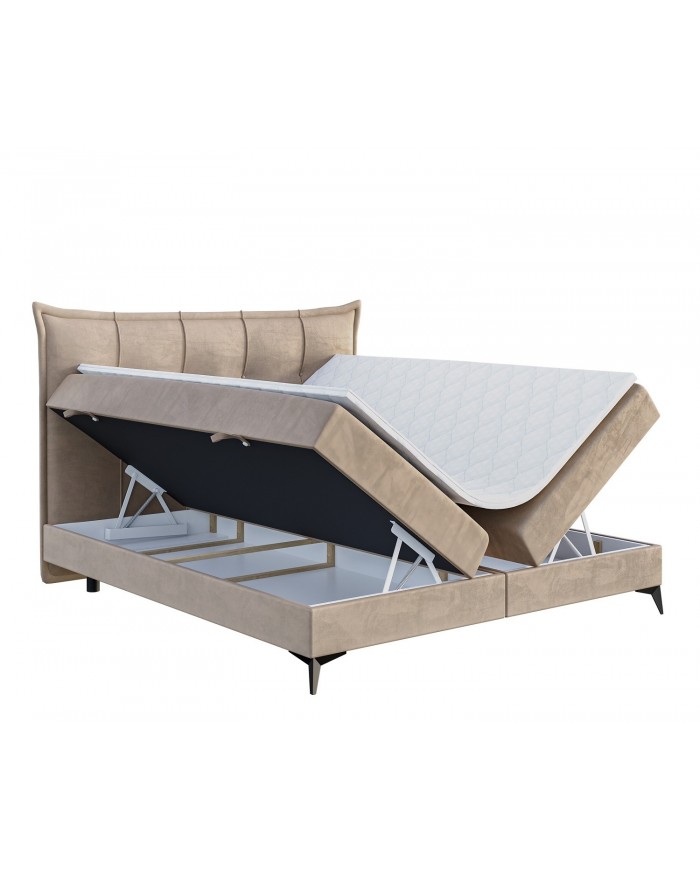 LIT BOXSPRING FOXY – Élégance structurée & confort haut de gamme