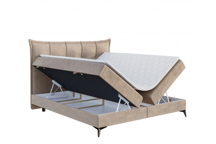 LIT BOXSPRING FOXY – Élégance structurée & confort haut de gamme