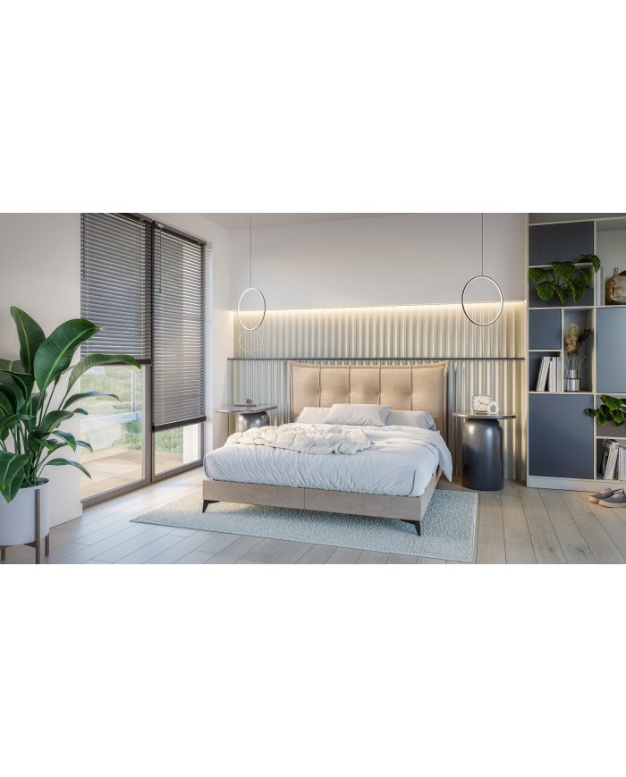 LIT BOXSPRING FOXY – Élégance structurée & confort haut de gamme